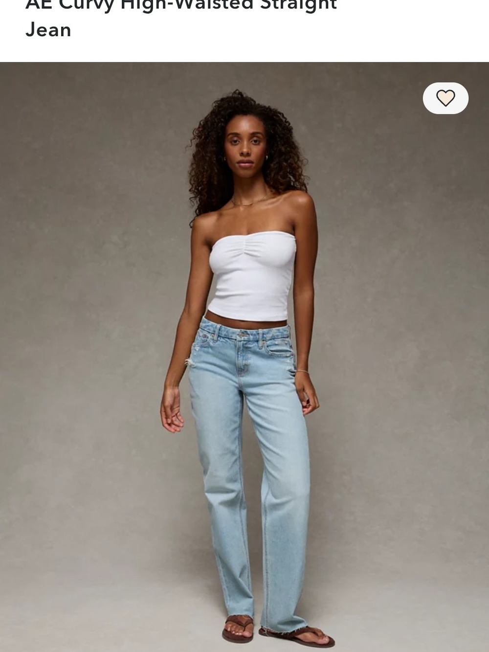 High-Rise Stretch Straight Jeans in Light Blue Curvy